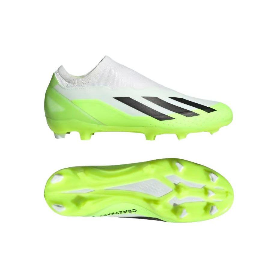 Adidas Кроссовки унисекс X Crazyfast.3 без шнурков FG Crazyrush Pack White Cloud-White Core-Black HQ4515