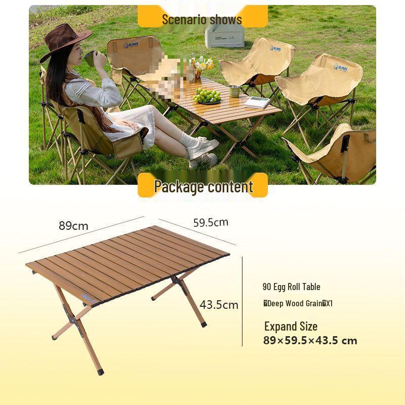 Портативный складной туристический стол и набор стульев-луна с сворачивающимся столом