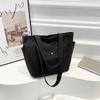 Canvas Bag Women's Tote Bag Shoulder Bag College Student Versatile Handbag Large Capacity Make-up Bag Multi-pocket