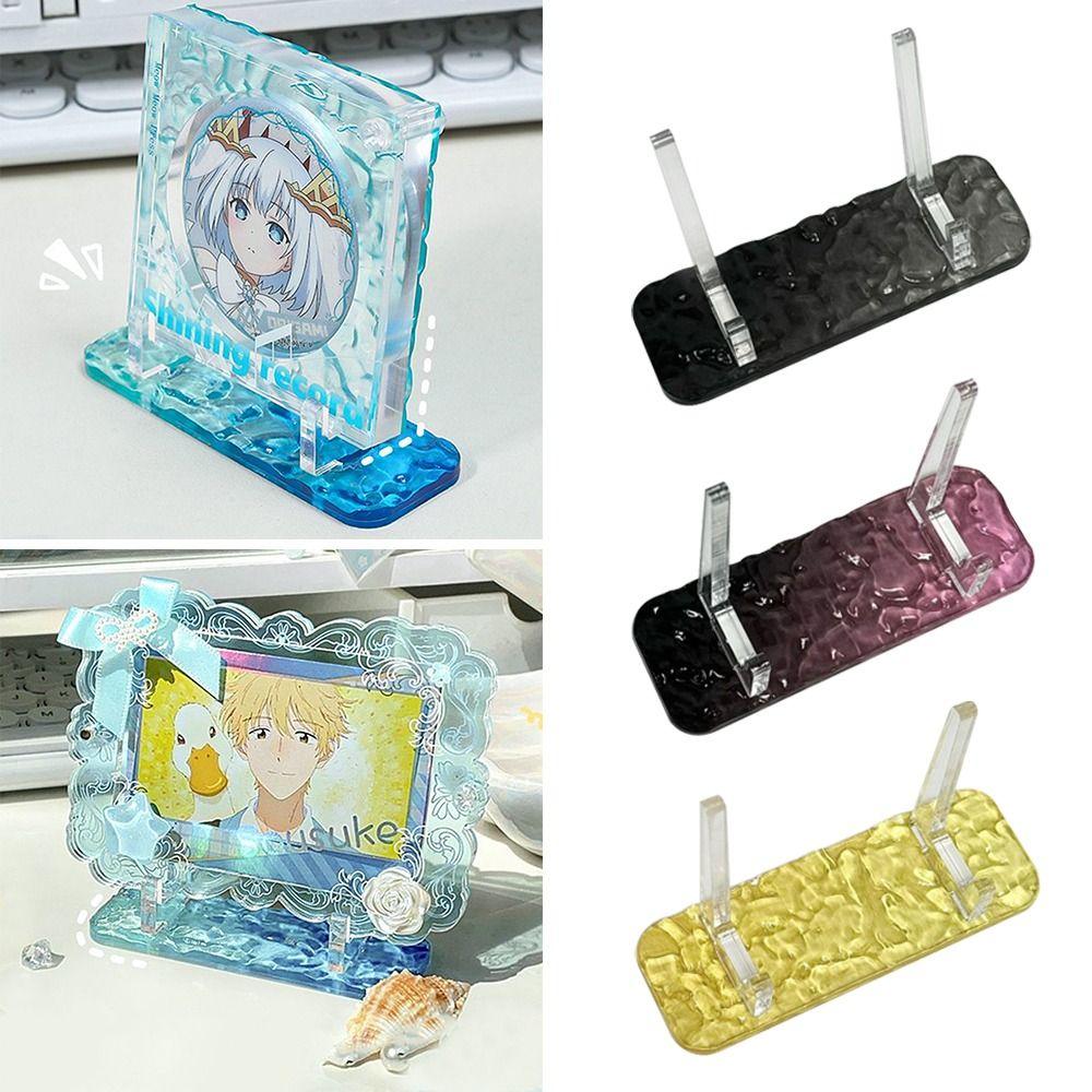 Water Ripple Display Easels Rack Clear Acrylic Plate Holder Stand Durable Picture Frames Holder