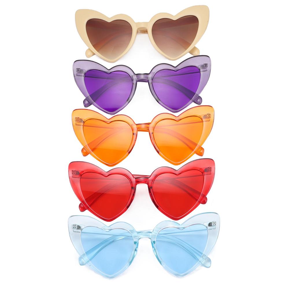 Fashion Clout Goggle Women Eyewear Heart-Shaped Sunglasses Vintage Sunglasses UV400 Protection