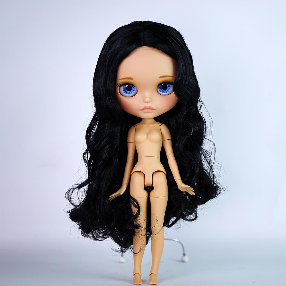 Icy Dbs Blyth Doll 19 Joints 30cm Body Bjd Doll Matte Face Glossy Face Tan Skin Beep Lips Hand-Painted Makeup Diy Hair Girl Gift