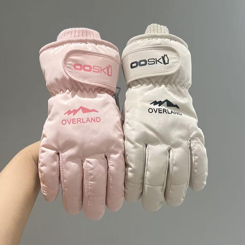 Kids Winter Warm Gloves Mid Age 8 14 Years Old Fleece Lined Waterproof Windproof Anti Slip Full Finger Outdoor Cycling Skiing Cold Weather