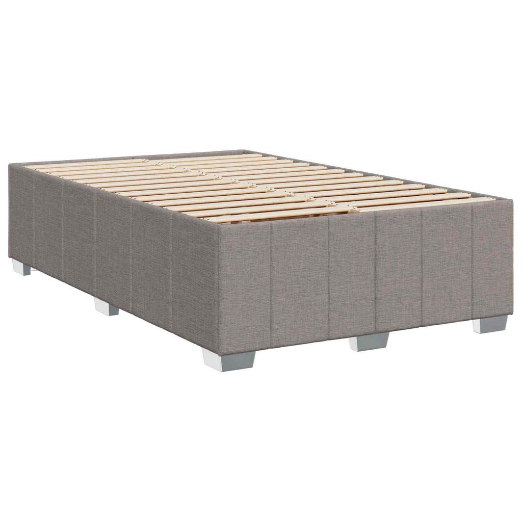 Box Spring Bed with Mattress Taupe 120 x 200 cm Fabric