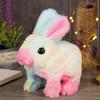 Realistic Bunny Toy Kids Interactive Jumping Rabbit Plush Toy Lifelike Ears Twitching Handmade