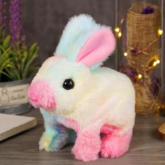 Realistic Bunny Toy Kids Interactive Jumping Rabbit Plush Toy Lifelike Ears Twitching Handmade