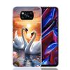 Чехол для телефона 'Белый лебедь' Grace Art для Xiaomi Poco X7 X6 X5 Pro F7 Ultra Redmi 15C 15 13 13C 12 12C 10 10A 10C 9 9A 9C 9T Обложка Poc