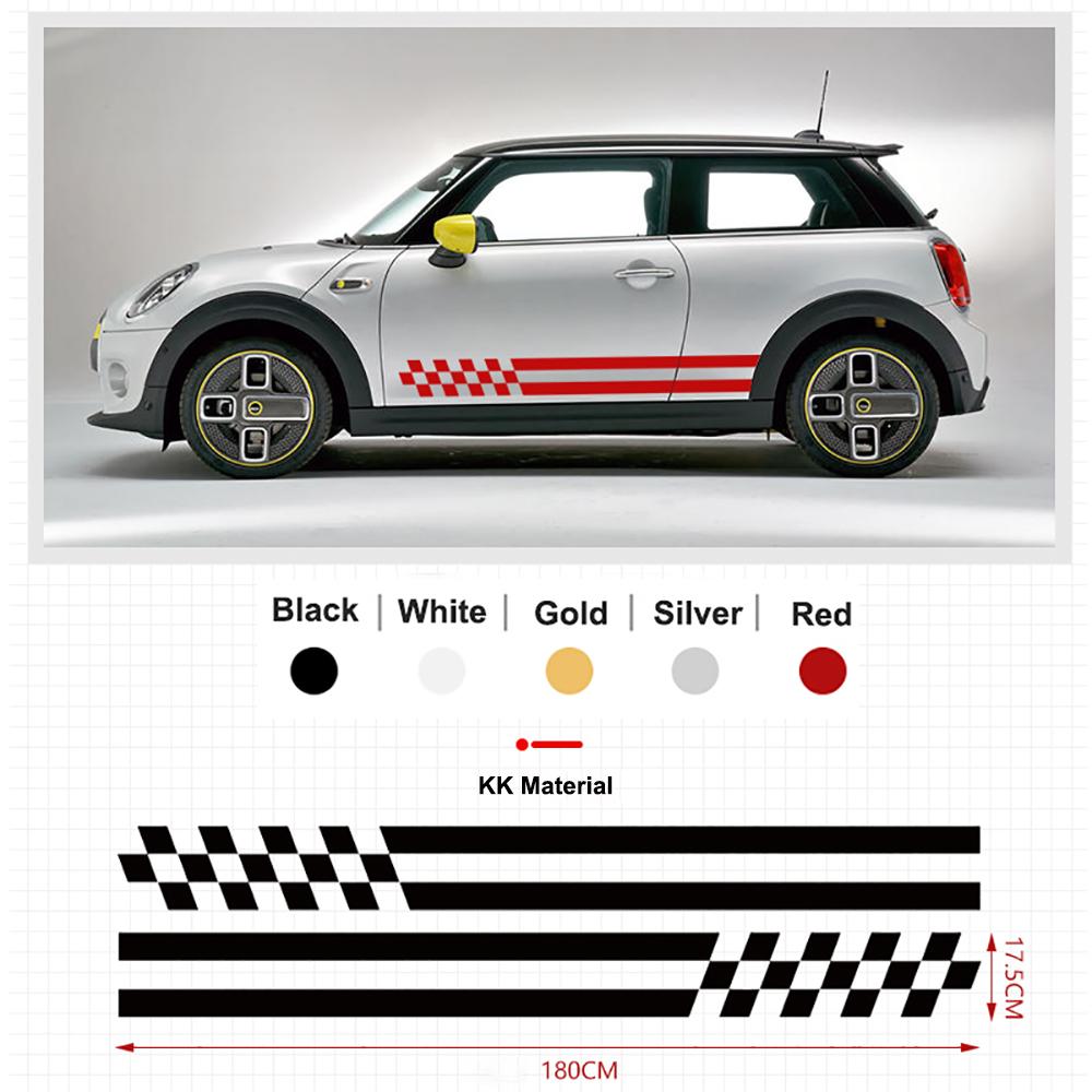 2 шт. Наклейки-декоративные полосы на пороги кузова автомобиля для MINI Cooper Clubman F54 F55 F60 R55 R56 R60 Countryman Аксессуары