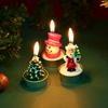 Christmas Candle Set Old Man Tree Snowman Christmas Eve Romantic Ornament Candlelight Dinner Home Decoration Small Candles