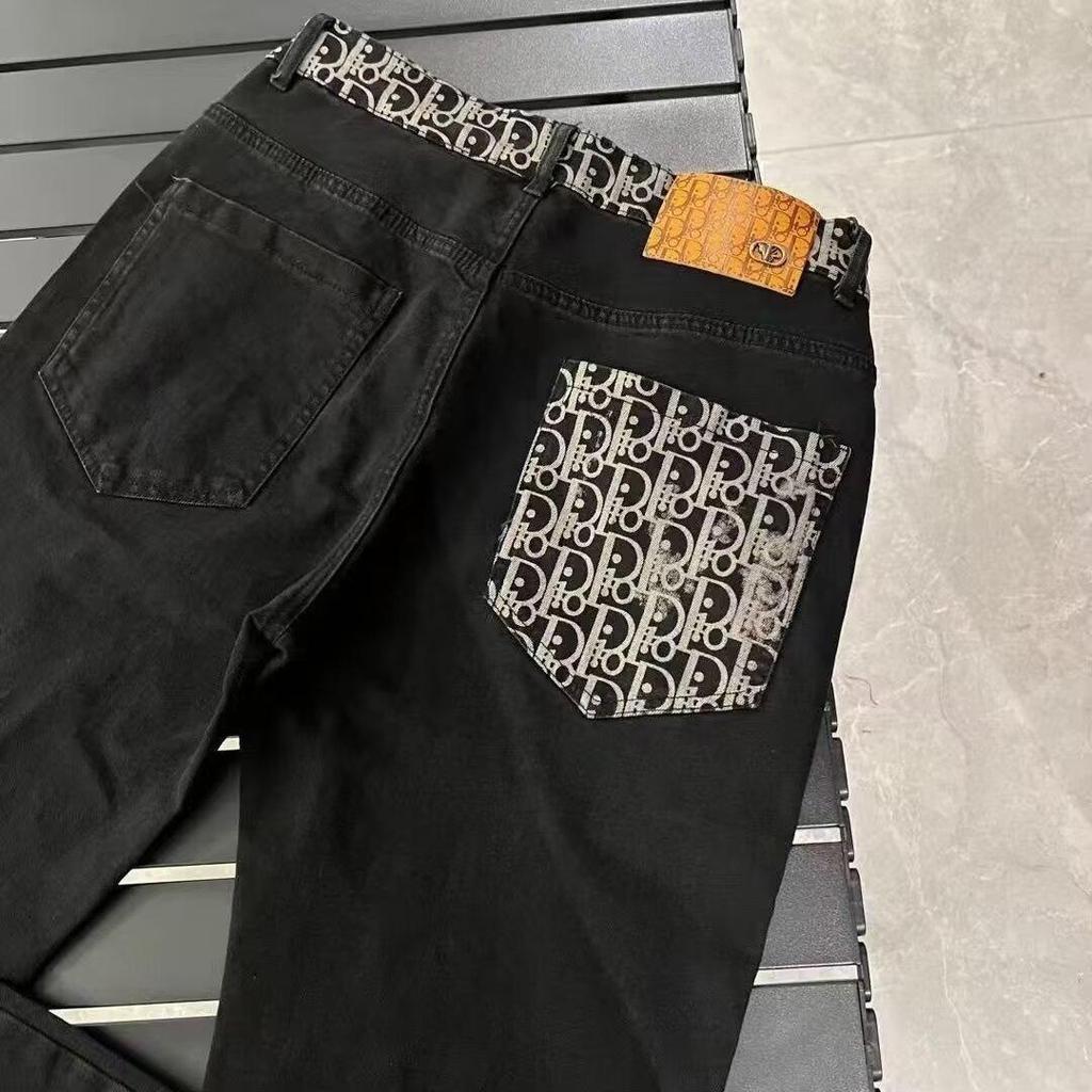 Интернет-знаменитость черные высококачественные европейские и американские модные джинсы мужские узкие прямые эластичные повседневные модные брюки