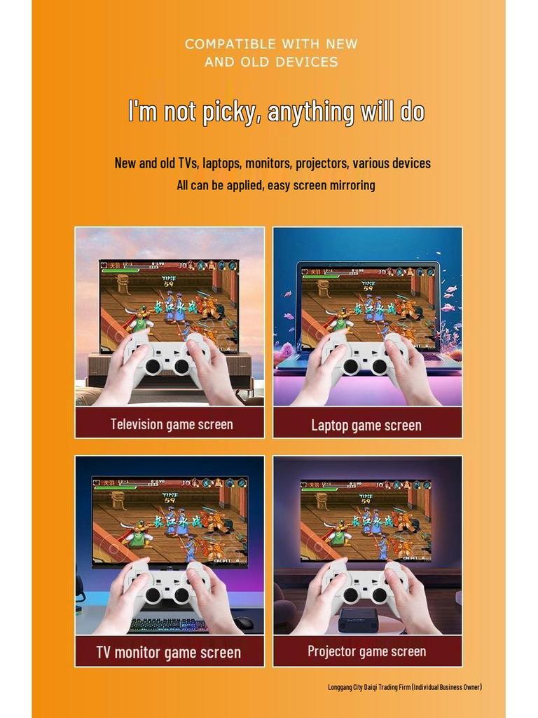 2025 3D HD 4K Беспроводная Домашняя Консоль: Подключается к ТВ и включает классические ностальгические аркадные игры с Супер Марио