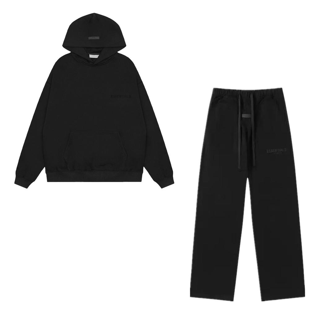 Мужская бархатная худи FOG Essentials свободного кроя с двойной строчкой, модный американский принт, подходит для пар