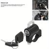 Motorcycle Helmet Lock, Universal Motorbike Anti Theft Helmet Lock Aluminum Alloy Security Padlock with for Bicycle Vehicles