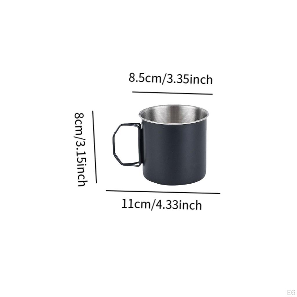 Кружка для кемпинга из нержавеющей стали 304 со складными ручками для кофе