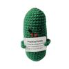Funny Wool Knitting Doll with Heart-warming Words Card Emotional Support Doll Home Decoration Figurines