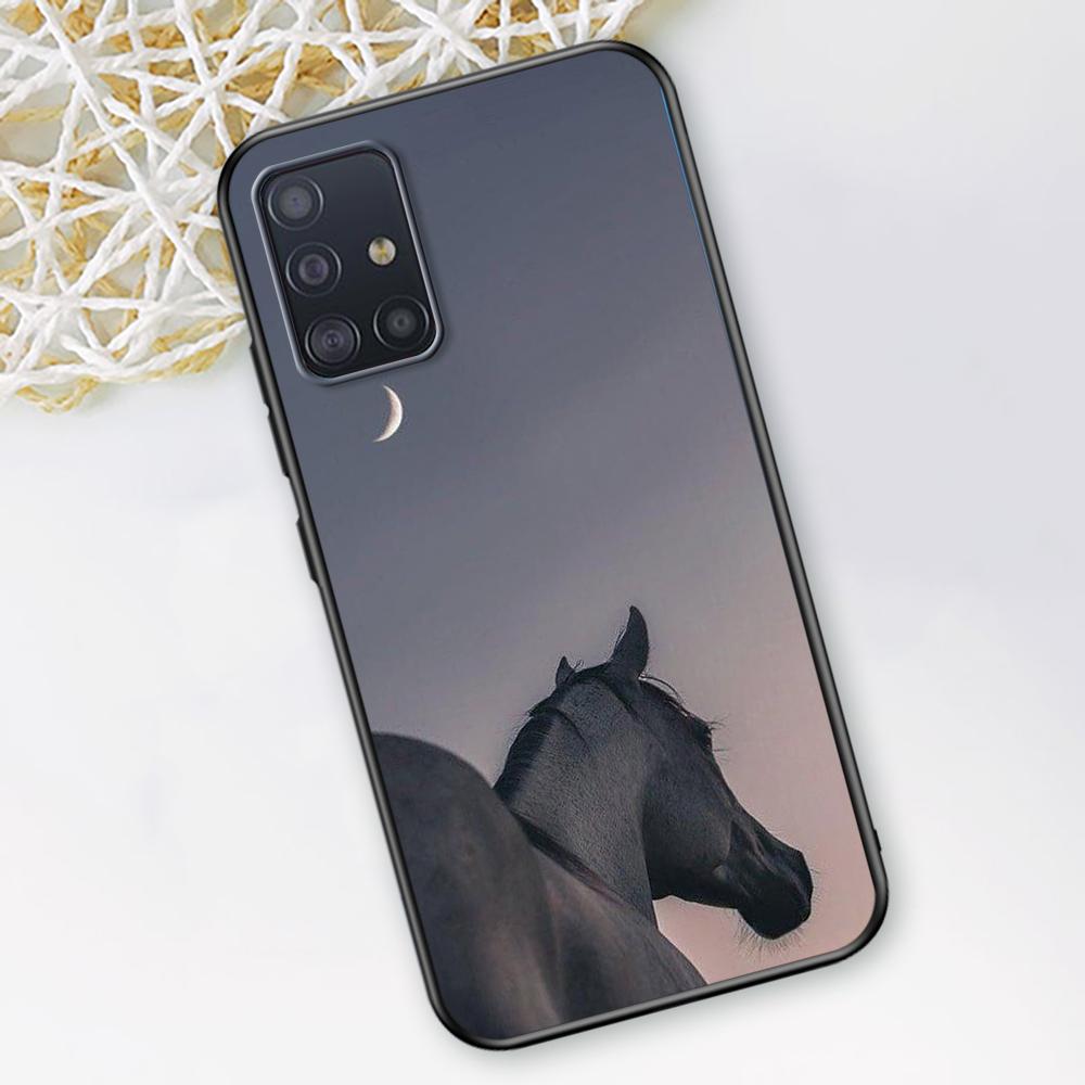 Running Horse Case for Samsung Galaxy A52 A12 A53 A51 A32 A21s A22 A31 A72 A02s A13 5G A11 A41 A03s Silicone Phone Cover Coque