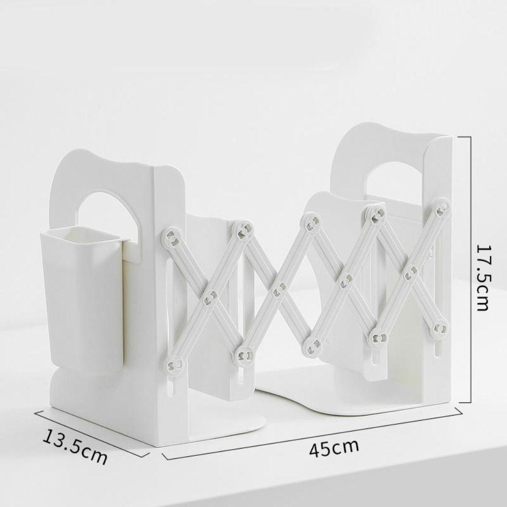 with Pen Holder Adjustable Bookshelf Save Space Divider Book Stand Book Support Stand