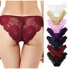 Трусики Сексуальные Кружевные Прозрачные Брифы Нижнее Белье для Женщин Женские Трусики с Низкой Посадкой с Бантиком Женское Нижнее Белье Интимные Вещи