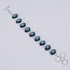 Amazing Top Grade Qualite 100% Natural London Blue Topaz Oval Shape Ethnic Style Handmade Jewelry 925 Steling Silver Bracelet 6-8" WSJ-5170