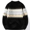 Hot Sale, Autumn and Winter New Printed Crew Neck Sweater Bottom Knitted Sweater Large Size Loose Sweater