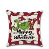 Новая Рождественская наволочка Лось Снеговик Лен Диванная подушка Товары для дома