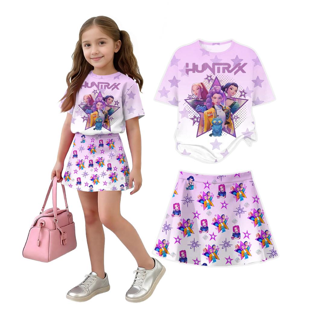 Infant Newborn Baby Girls Boys Loose Print T-shirt+Pants Print Outfits Set