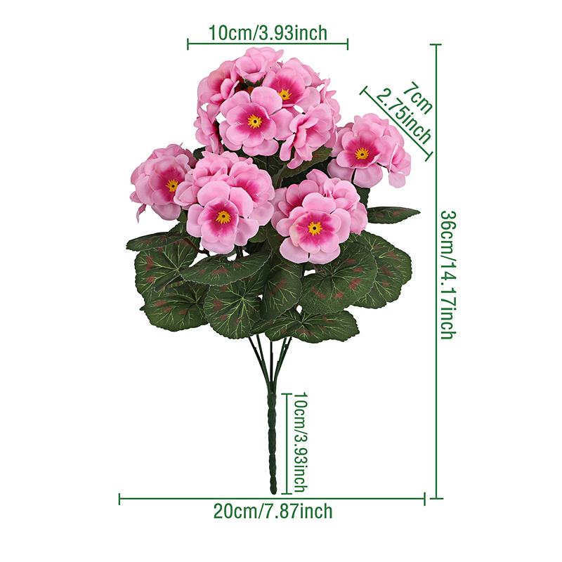 1шт. Букет бегоний, практичное украшение для дома, модные зеленые растения, современный шелковый цветок, имитация искусственного цветка