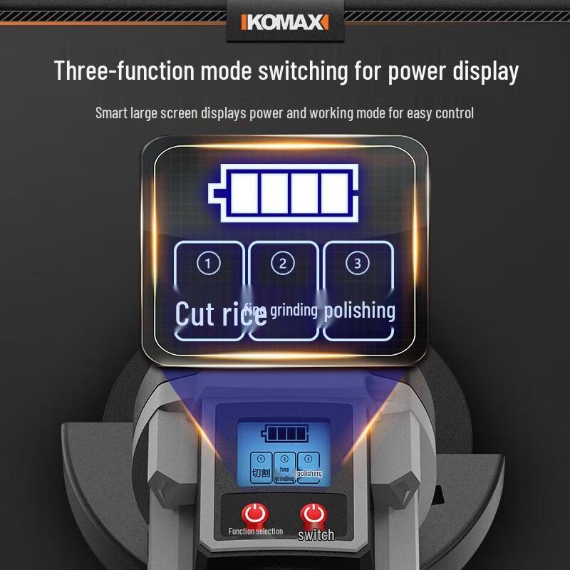 Komax 21V Brushless Cordless Angle Grinder CN plug (adapter included)