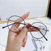 Anti-blue Light Glasses for Women, Artistic Simple Round Metal Glasses, Men's Myopia Glasses