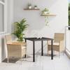 vidaXL 3-Piece Garden Dining Set with Cushions Beige Poly Rattan 3379856