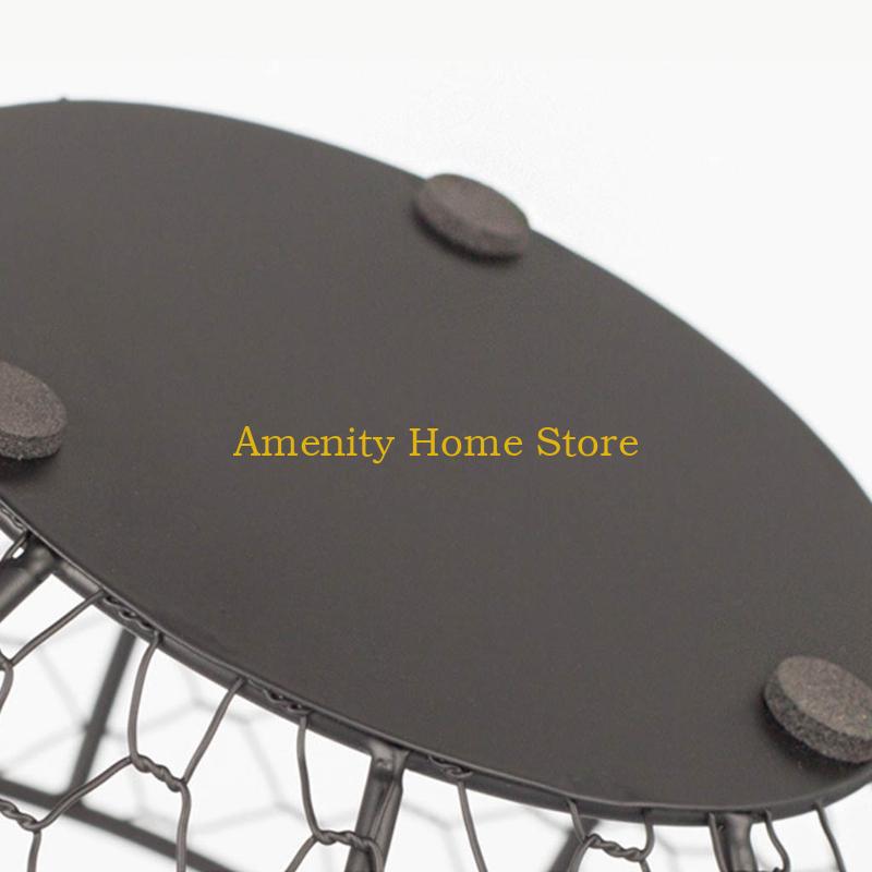 F26C Kitchen Storage Metal Wire Egg Basket Farm Chicken Cover Egg Holder Organizer for Case Nordic Snack Fruit Container