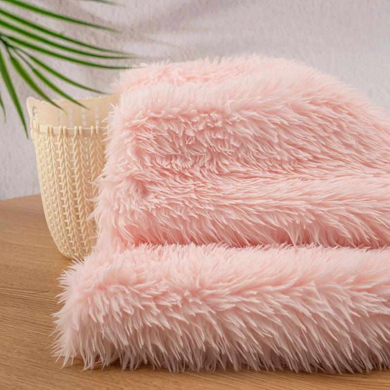 50x160cm Imitation Rabbit Fox Animal Costume Fursuit Fur Plush Fabric Counter Display Background Plush Fabric DIY Handmade