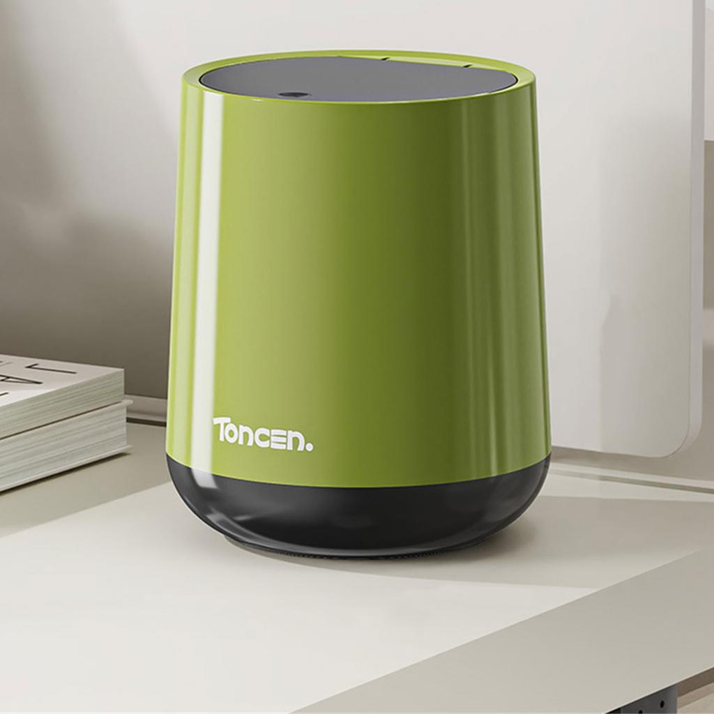 Modern Press Lid Trash Can for Office Tabletop Car Trash Can Bedroom Compact Desktop Small Garbage Bin for Home Use