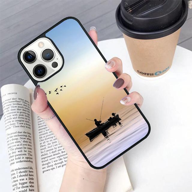 Чехол для телефона с изображением карпа, удочка, чехол-крышка для iPhone 17 Air 16 15 14 Plus Для apple 16 11 12 13 Pro Max coque