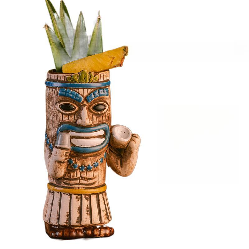 Hawaii Tiki Cuptiki Mug Creative Cocktail Glass Ceramic Cup Bar Liquor Glass Special Cup Ornaments