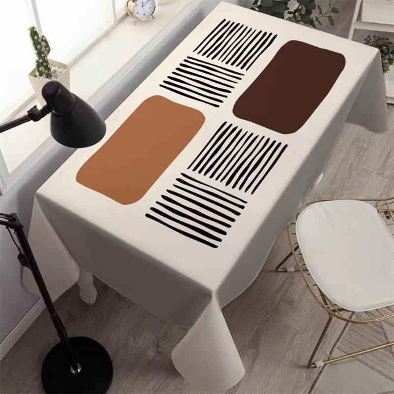 Простая водонепроницаемая скатерть в скандинавском стиле, прямоугольный чехол для стола, коврик для обеденного журнального столика для кухни, гостиной, Napete Tapete