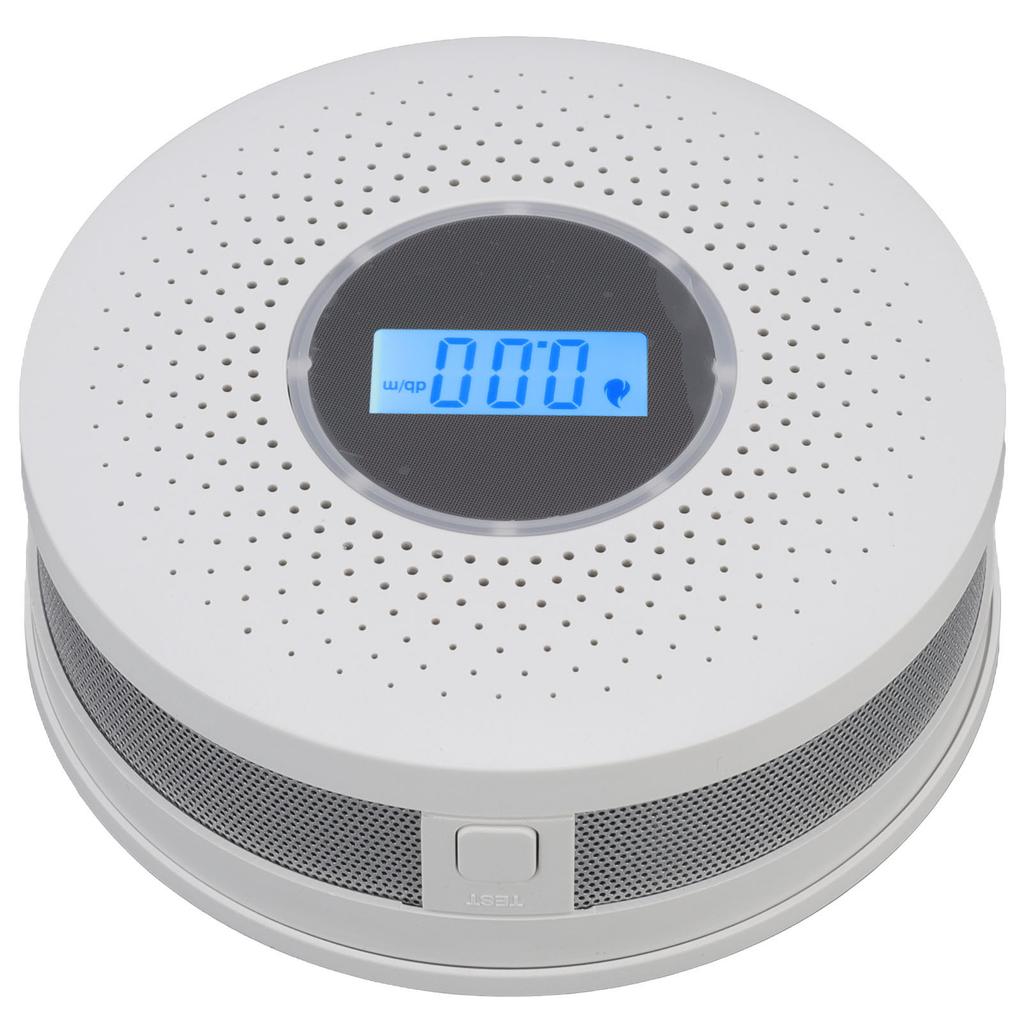 Smoke Carbon Monoxide Detector LCD Display High Sensitivity Smoke Carbon Monoxide Composite Alarm