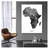 Map Travel Wall Art Canvas Painting Gray Black White Living Room Home Decoration Painting Africa Map Posters and Prints