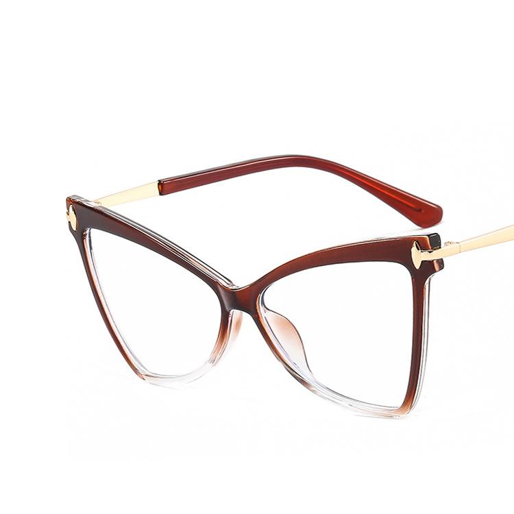 Женская оправа для очков «Бабочка», треугольная, модная, с индивидуальностью, в стиле ретро, классическая, из TR90, большая оправа, простые очки EMA