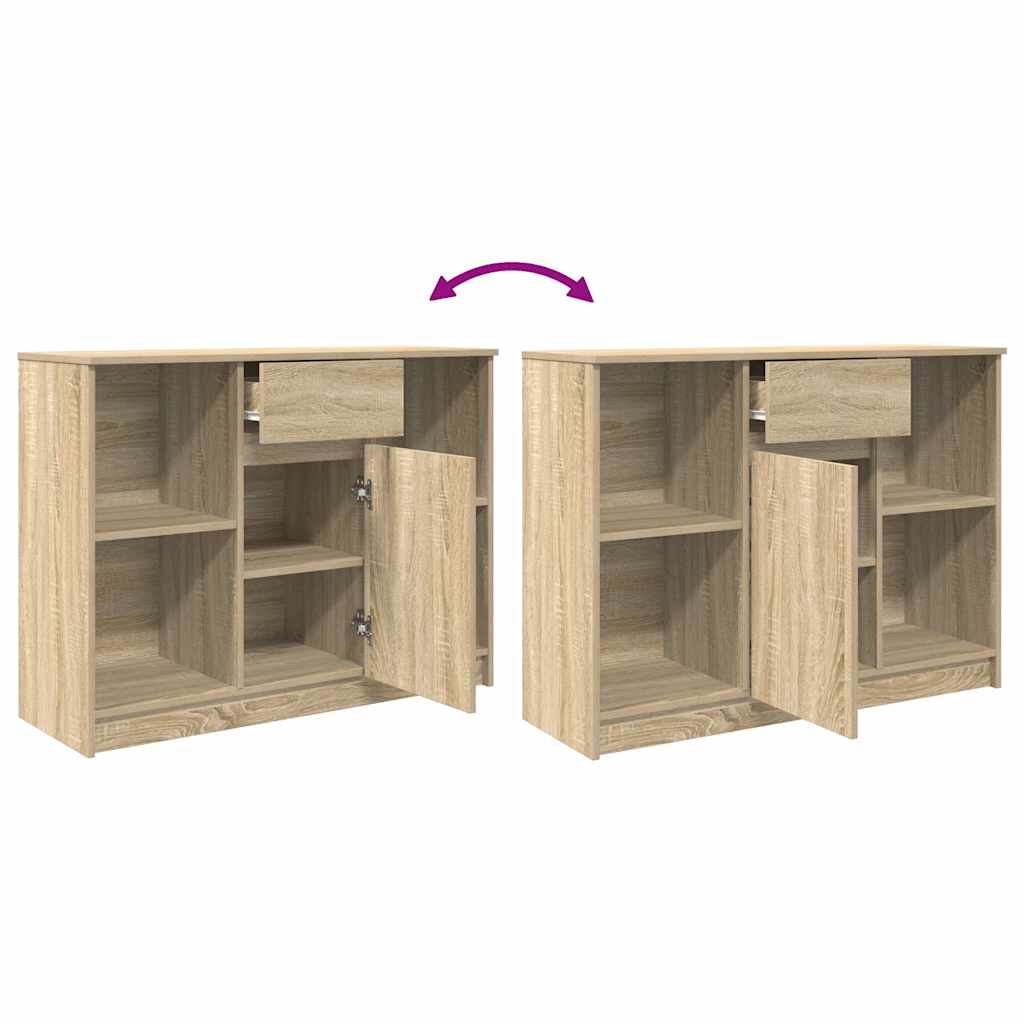 Sideboard with Drawer Sonoma Oak 101 x 35 x 76 cm Engineered Wood