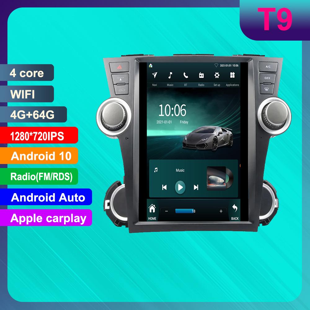 Toyota Highlander Android HD Смарт-система GPS-навигации с камерой заднего вида и поддержкой CarPlay