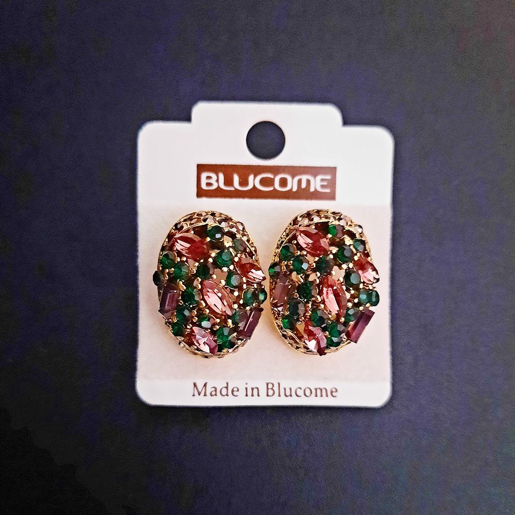 Vintage Stud Earrings for Women Girls French Hooks Max Brincos Ouro Joias Full Glass Turkish Jewelry Retro Pendientes