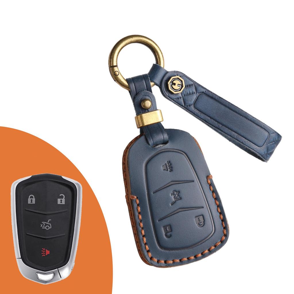 Чехол для ключа автомобиля из натуральной кожи Cadillac для CT4, CT5, CT6, XT4, XT5, XT6, ATXL