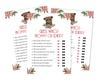 Inkdotpot Baby Shower Game Set Of 50 BabyA  AlphabetA  ABCA  Game Bear Jungle Animals Party