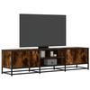 VidaXL TV Stand Smoked Oak 160x35x41 Cm Engineered Wood and Metal, TV Bench, Hi-fi Cabinet, Entertainment Center, Sideboard 848846