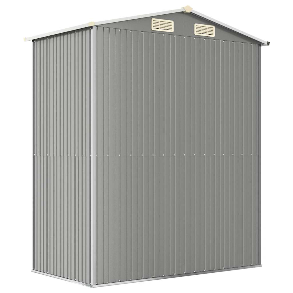 Garden Shed Light Gray 192x108x223 cm Galvanized Steel