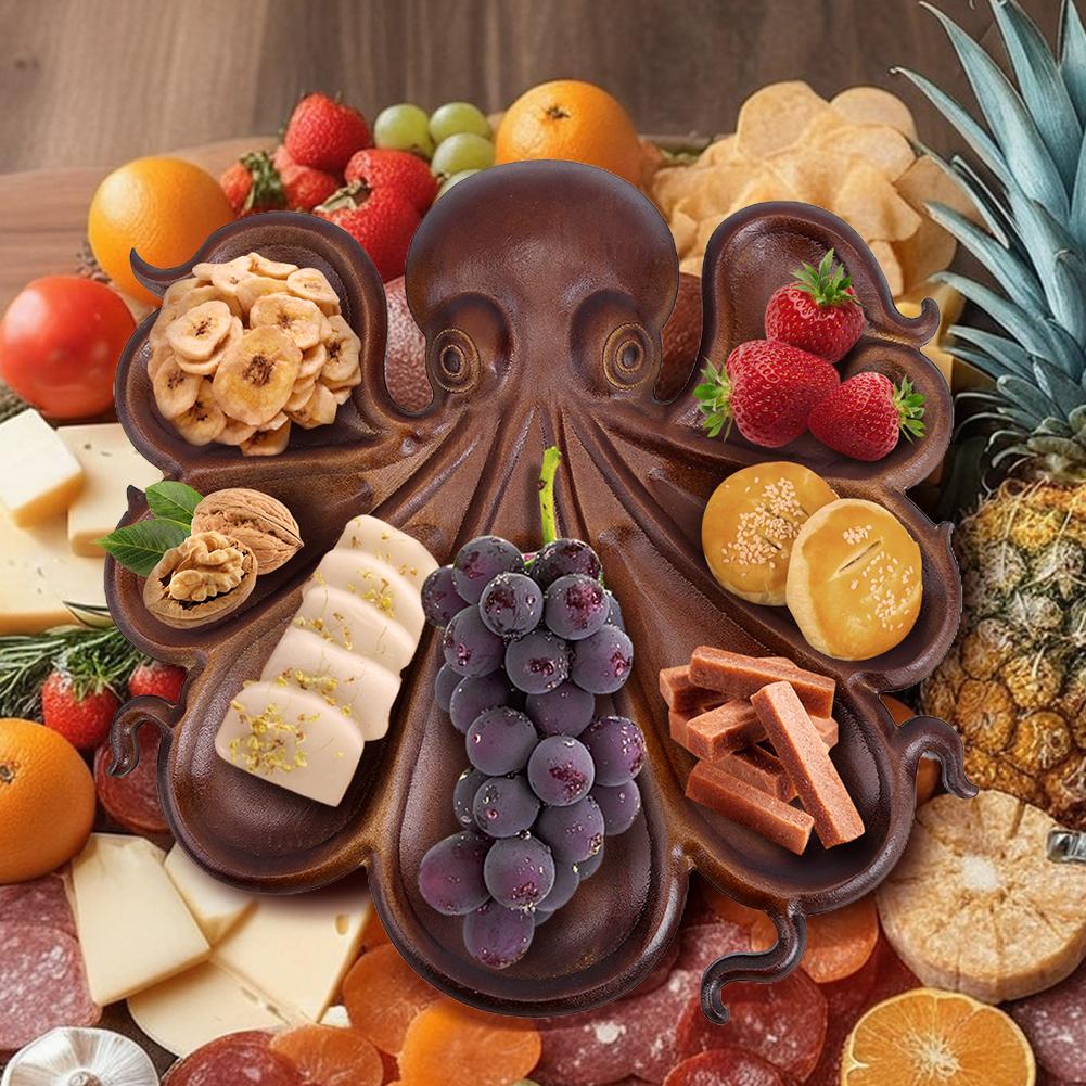 Octopus Charcuterie Platter Charcuterie Board Animal Themed Charcuterie Tray Multi-Function for Seafood Lovers & Entertainers