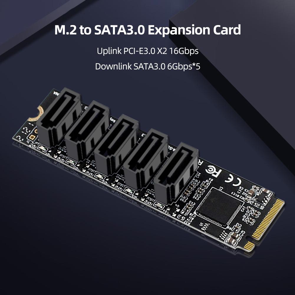 Адаптер-расширитель M.2 M-Key PCI Express на SATA 3.0 Поддержка ОС/Windows/Linux Карта-конвертер Поддержка функции PM