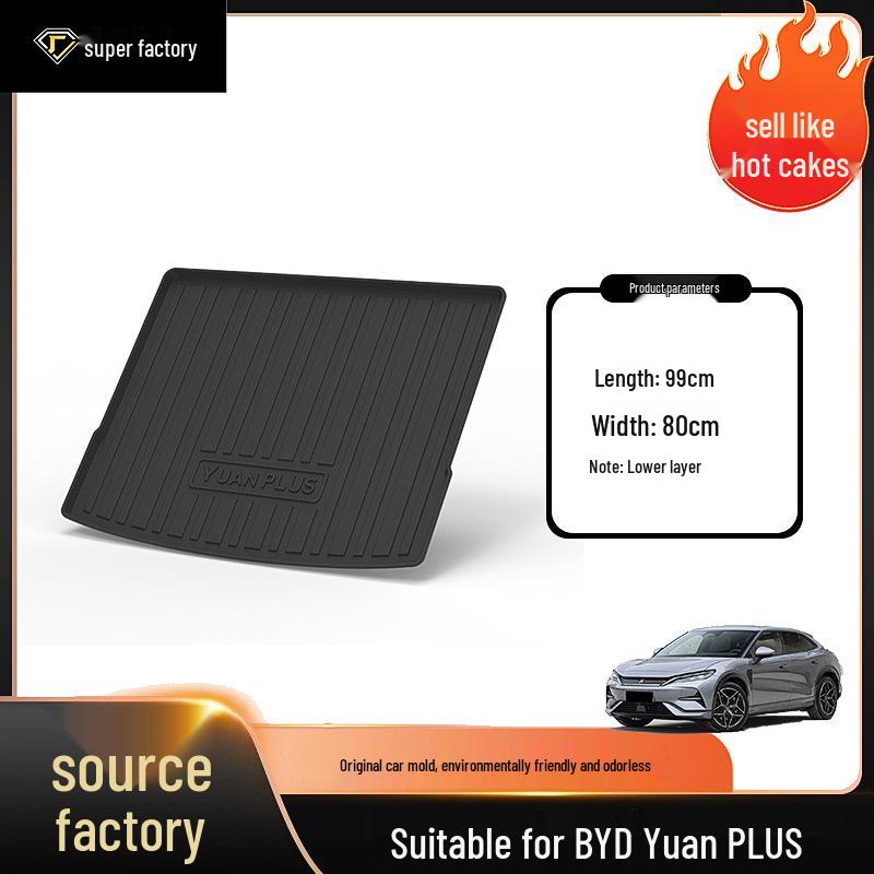 Waterproof & Wear-Resistant Trunk Mat for BYD Yuan PLUS/UP