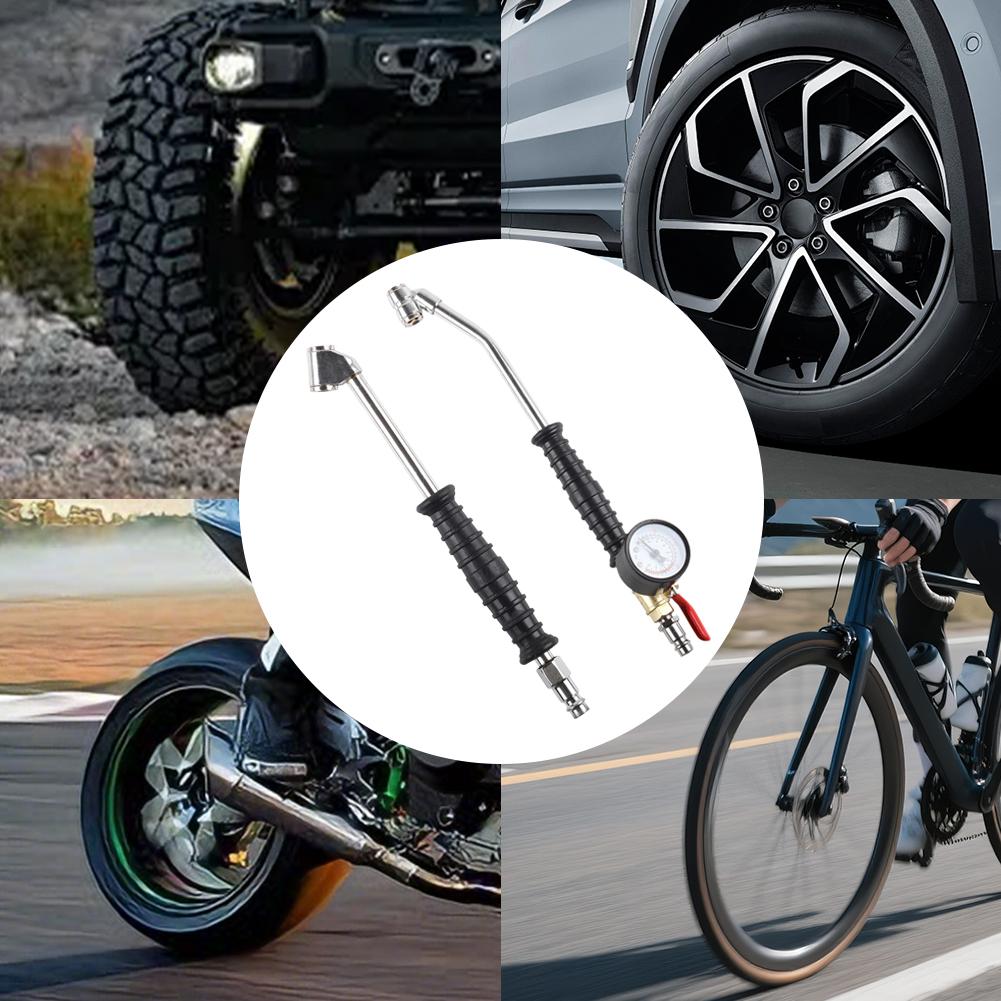 Car Tire Air Pump Air Nozzle Auto Tire High Pressure Air Pump Nozzle For Bicycle Car Inflatable Quick Inflation Nozzle Dual-Head